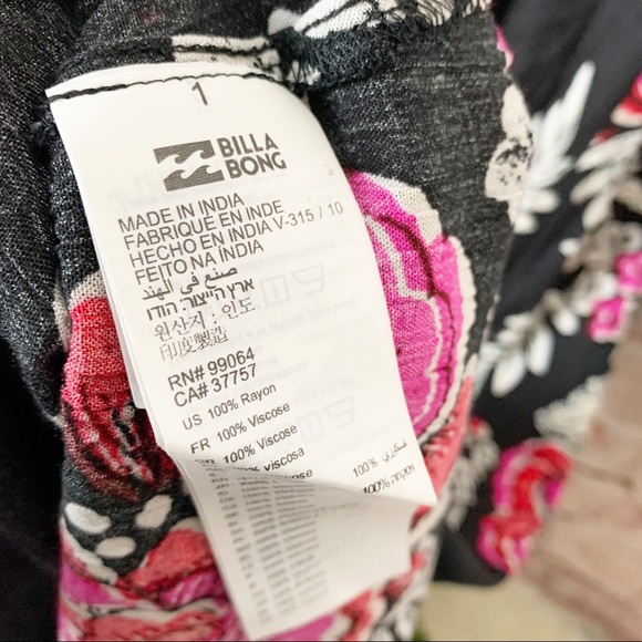 Billabong Floral Whisper Floral Print Midi Dress Size Small - Picture 6 of 7